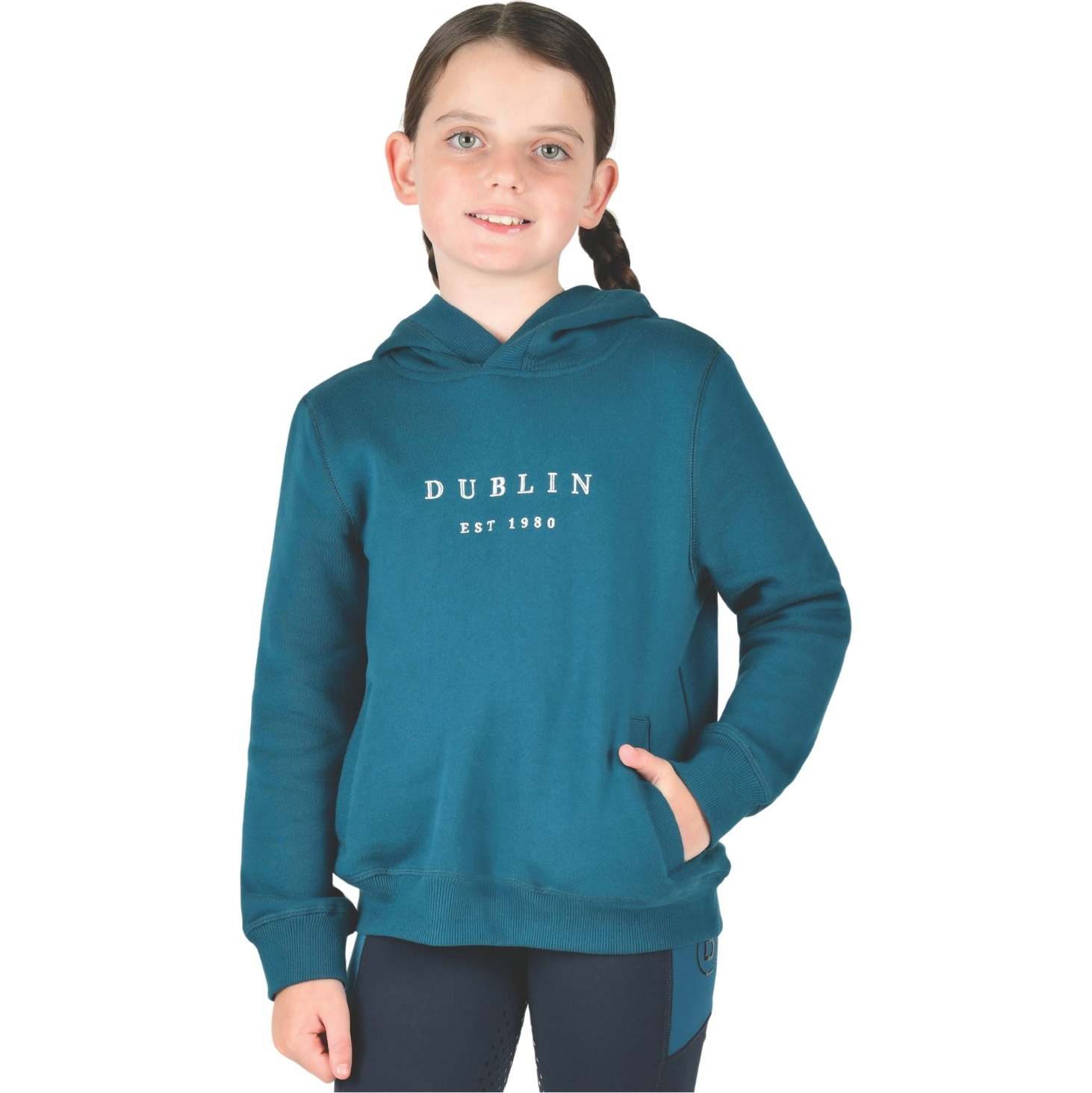 Dublin Junior Lilah Lurex Logo Hoodie 1024242 - Legion Blue / Silver